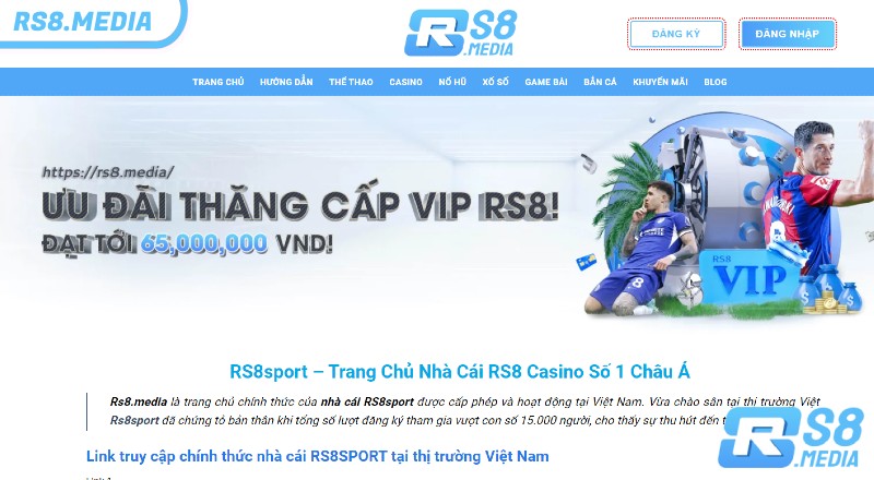 Tổng quan về nhà cái cá cược thể thao Rs8sport
